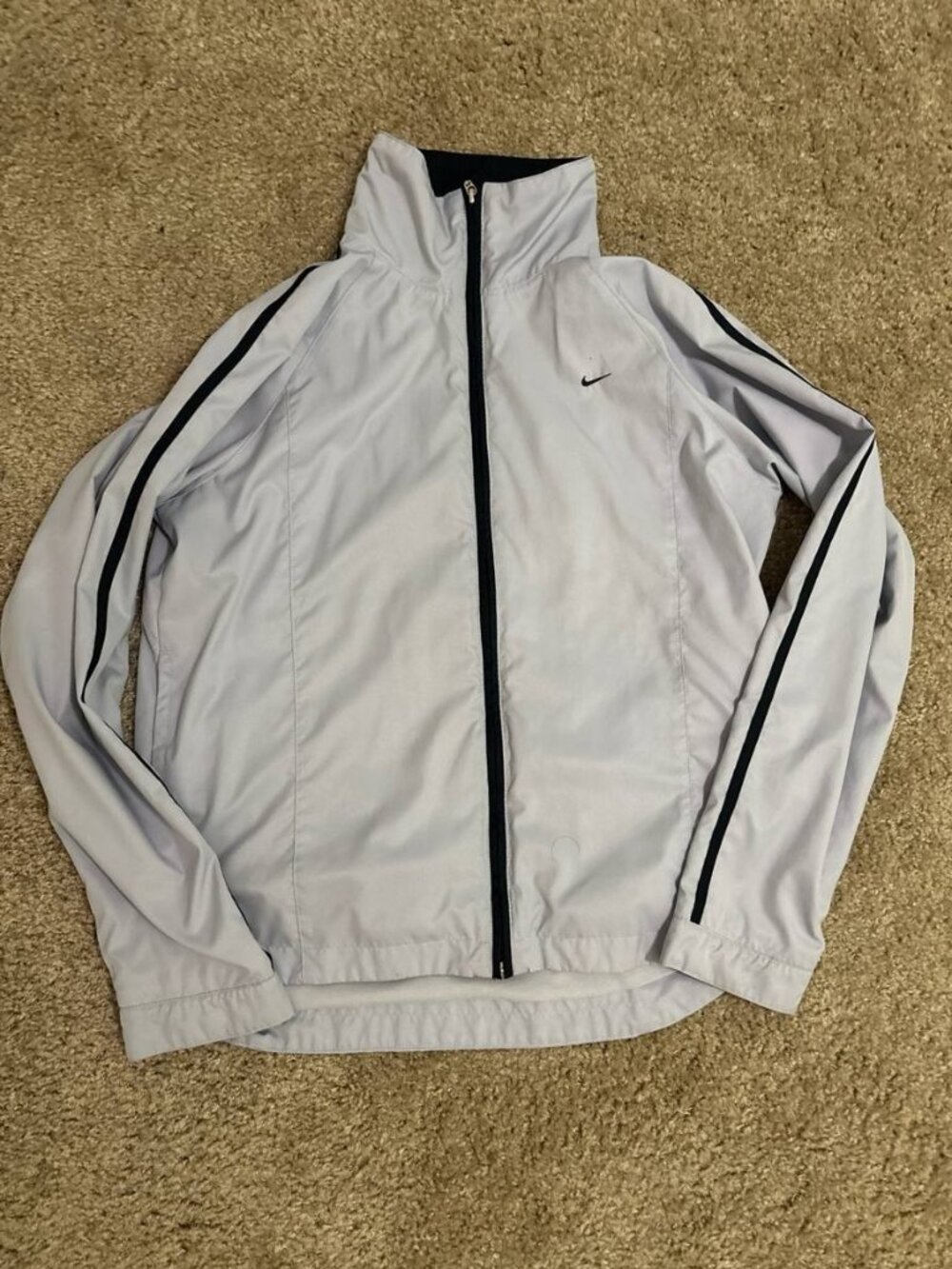 Nike Men's Light Gray Track Jacket Size M Polyester